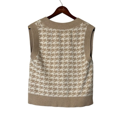 Abercrombie & Fitch Sweater Vest- houndstooth print Size Medium - Picture 5 of 5